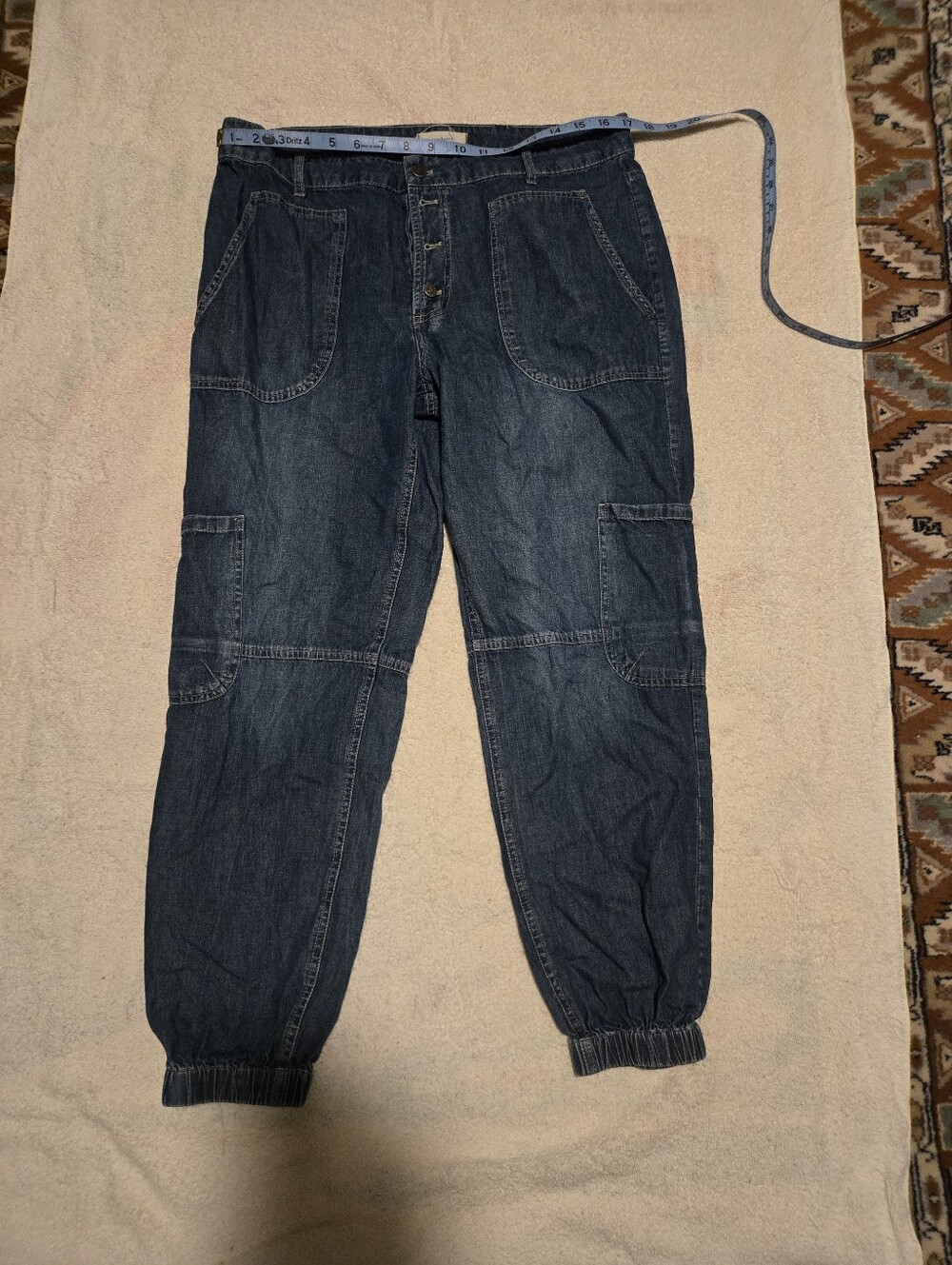 Sundance Jolienne Jogger Dark Blue Women's Jeans, Size 10